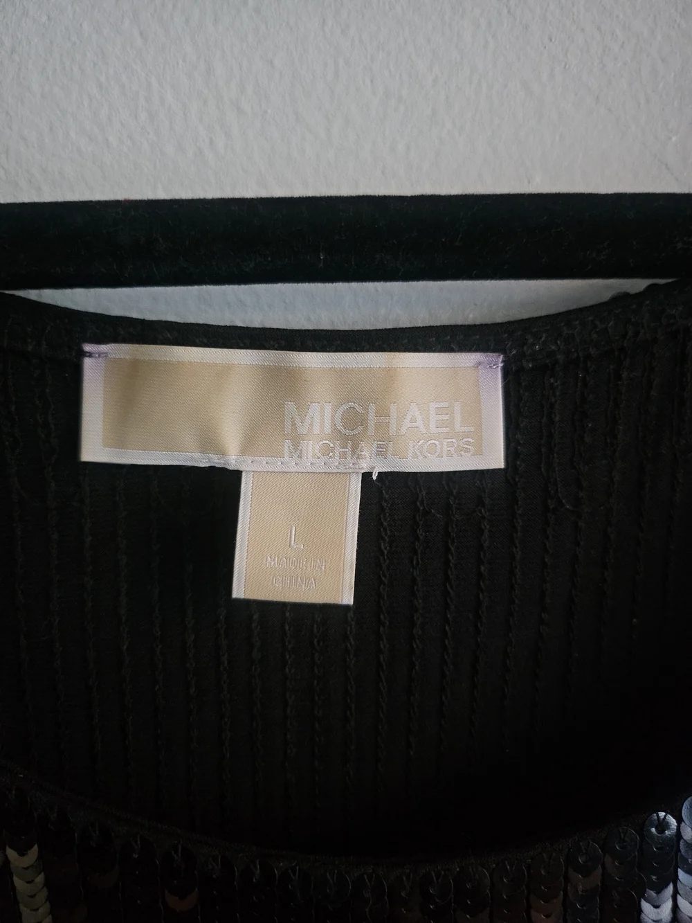 Michael Kors Black Sequin Tank Top